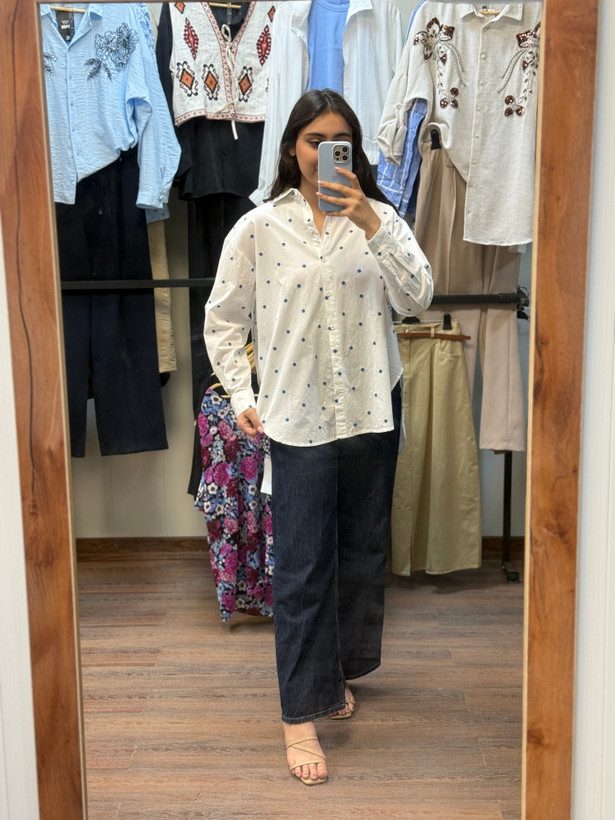 شومیزمانتویی گلدوزی زنانه ( cotton ترک)