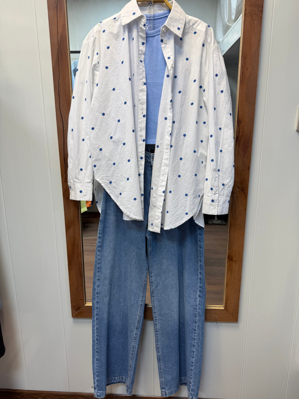 شومیزمانتویی گلدوزی زنانه ( cotton ترک)