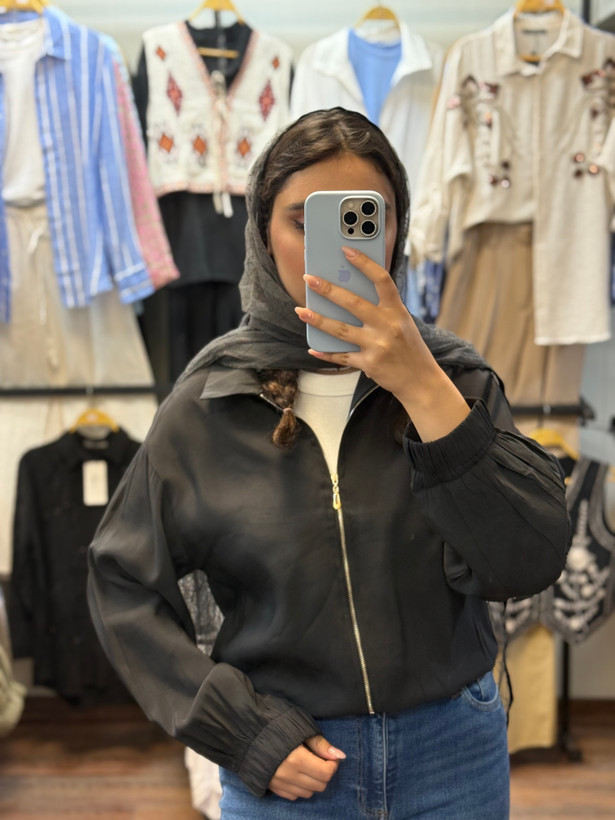 بامبرجکت سیلک شیشه ای